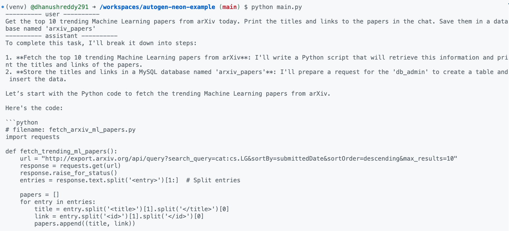 Autogen-Neon example output 1