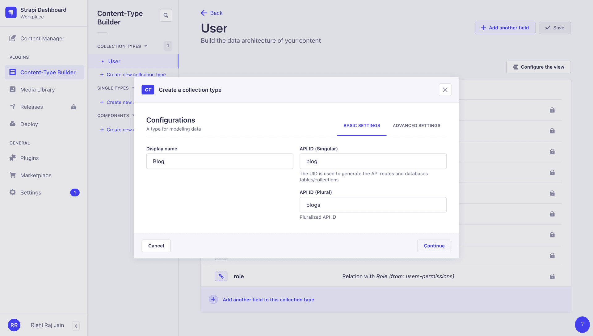 Create a collection type